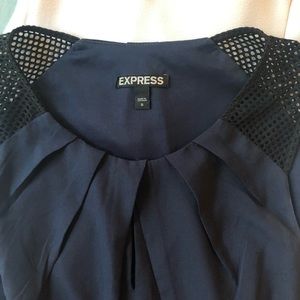 Express Navy Blue Dress with Mesh
